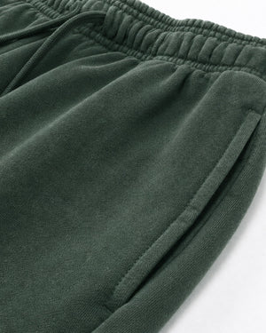 Essential Relaxed Short in Green, fabric and construction detail