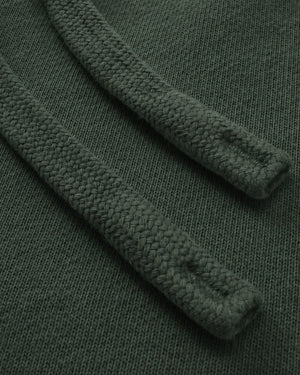 Essential Relaxed Short in Green, fabric and construction detail
