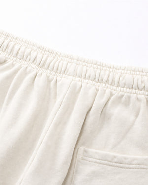 Essential Relaxed Short in Off-White, fabric and construction detail