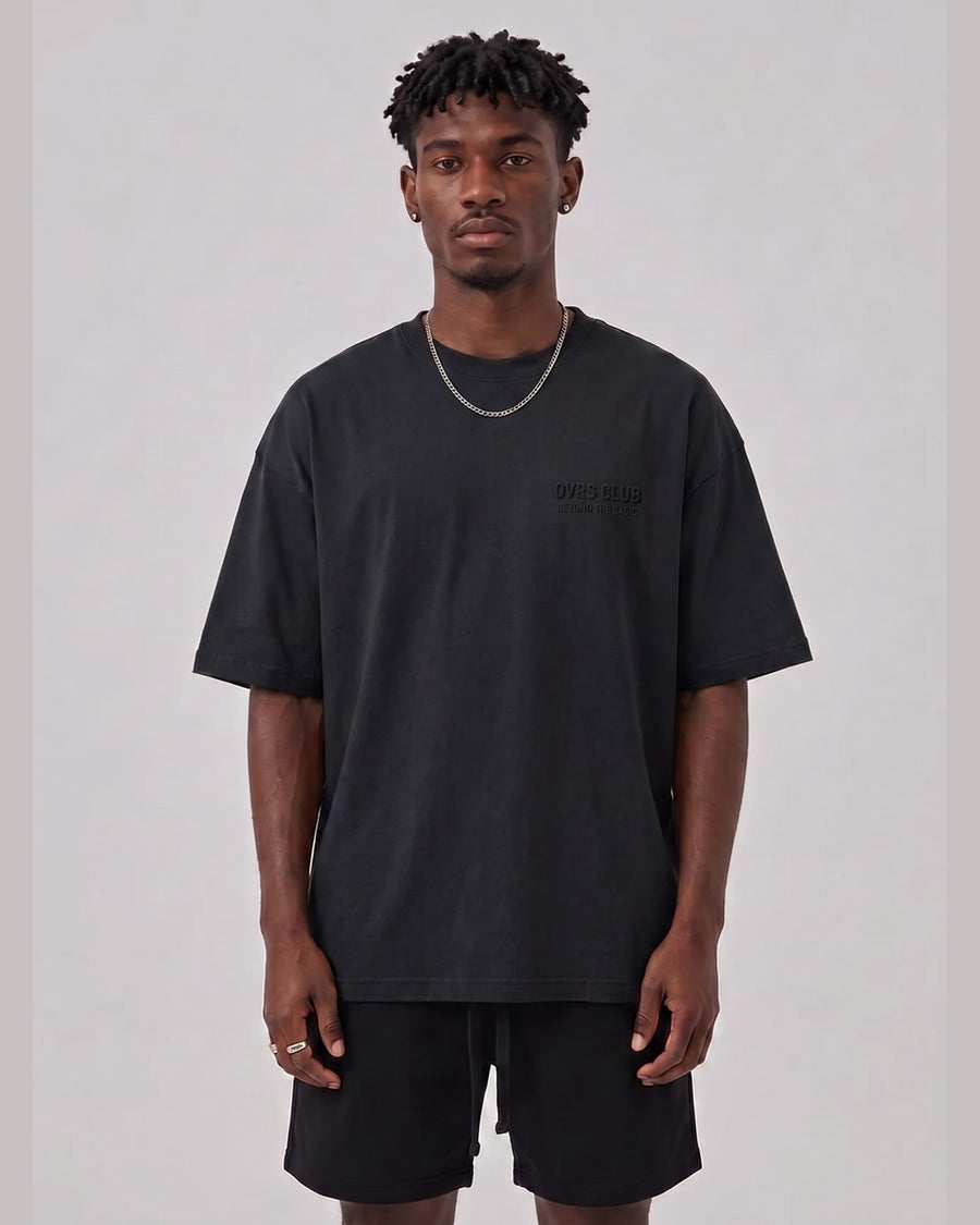 Logo Oversized T-Shirt in Black, front view on model