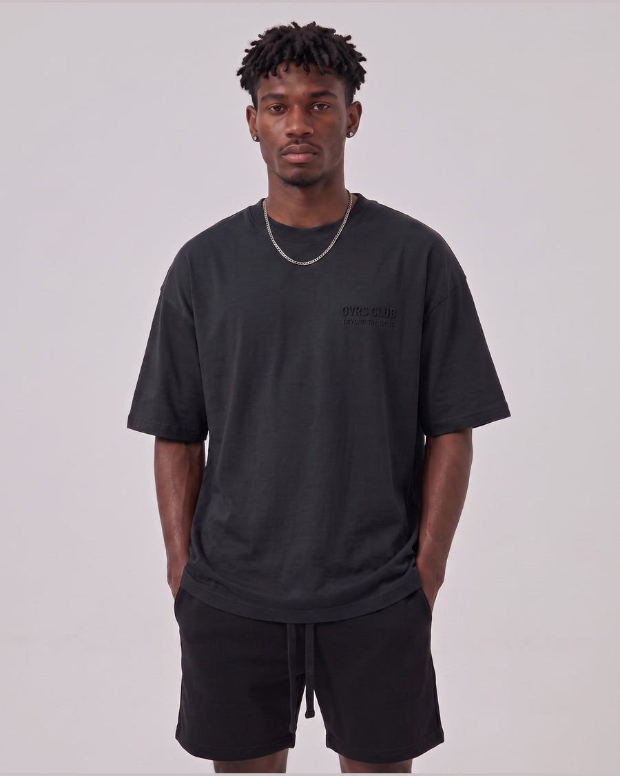 Logo Oversized T-Shirt in Black, front view on model