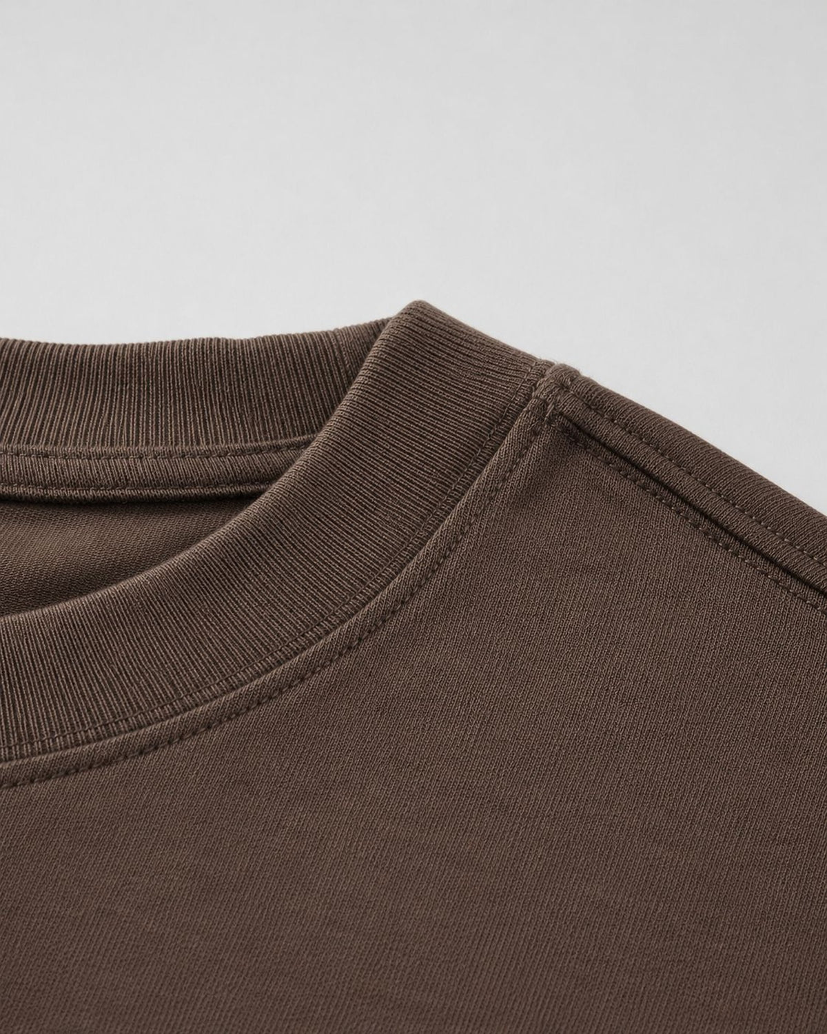 Logo Oversized T-Shirt in Coffee, fabric and construction detail