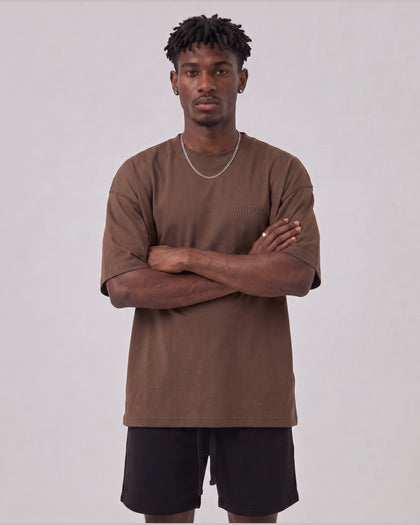 Logo Oversized T-Shirt - Coffee