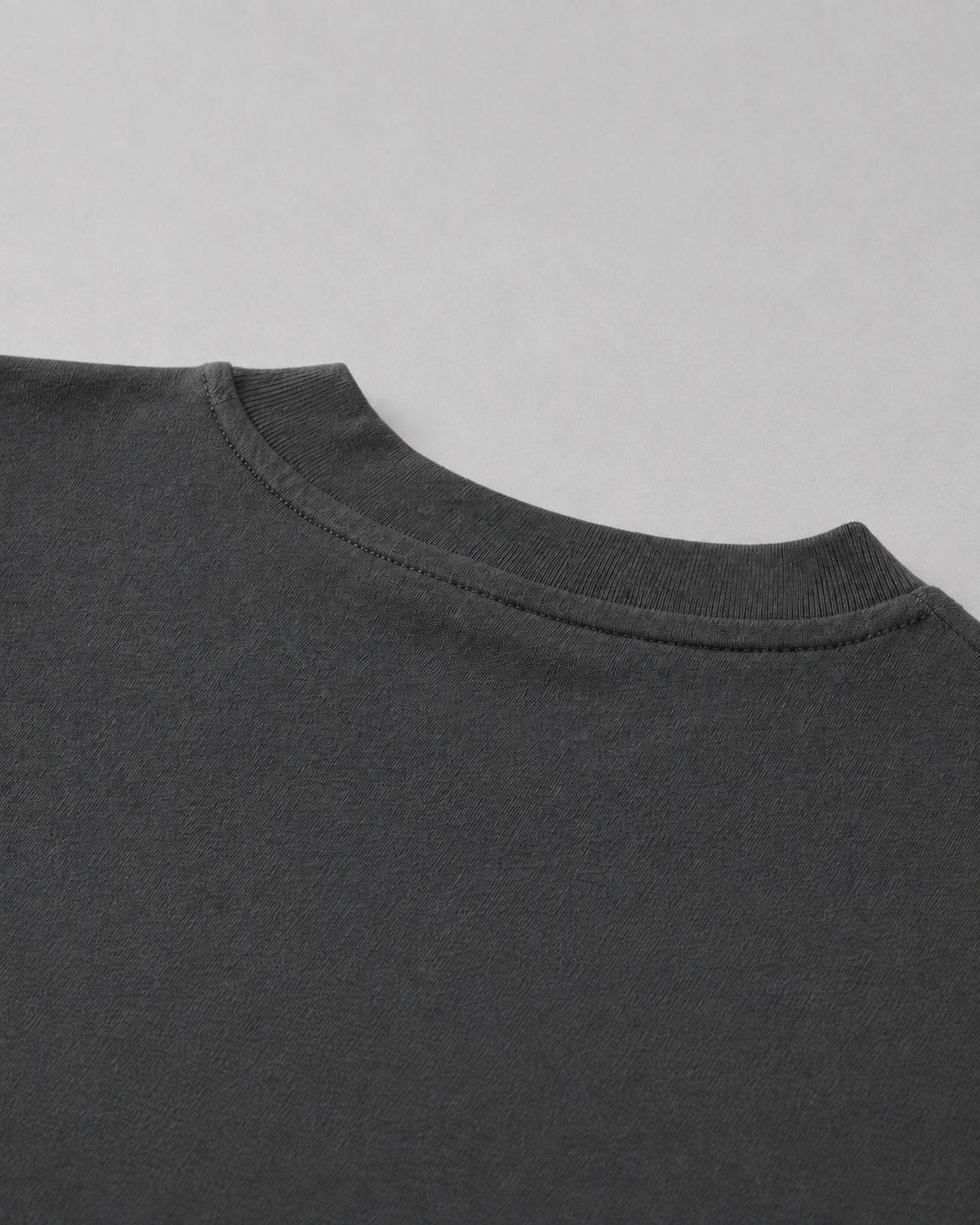Logo Oversized T-Shirt in Dark Gray, fabric and construction detail
