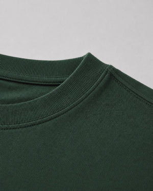 Logo Oversized T-Shirt in Green, fabric and construction detail