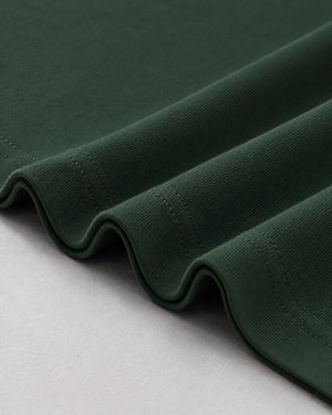 Logo Oversized T-Shirt in Green, fabric and construction detail