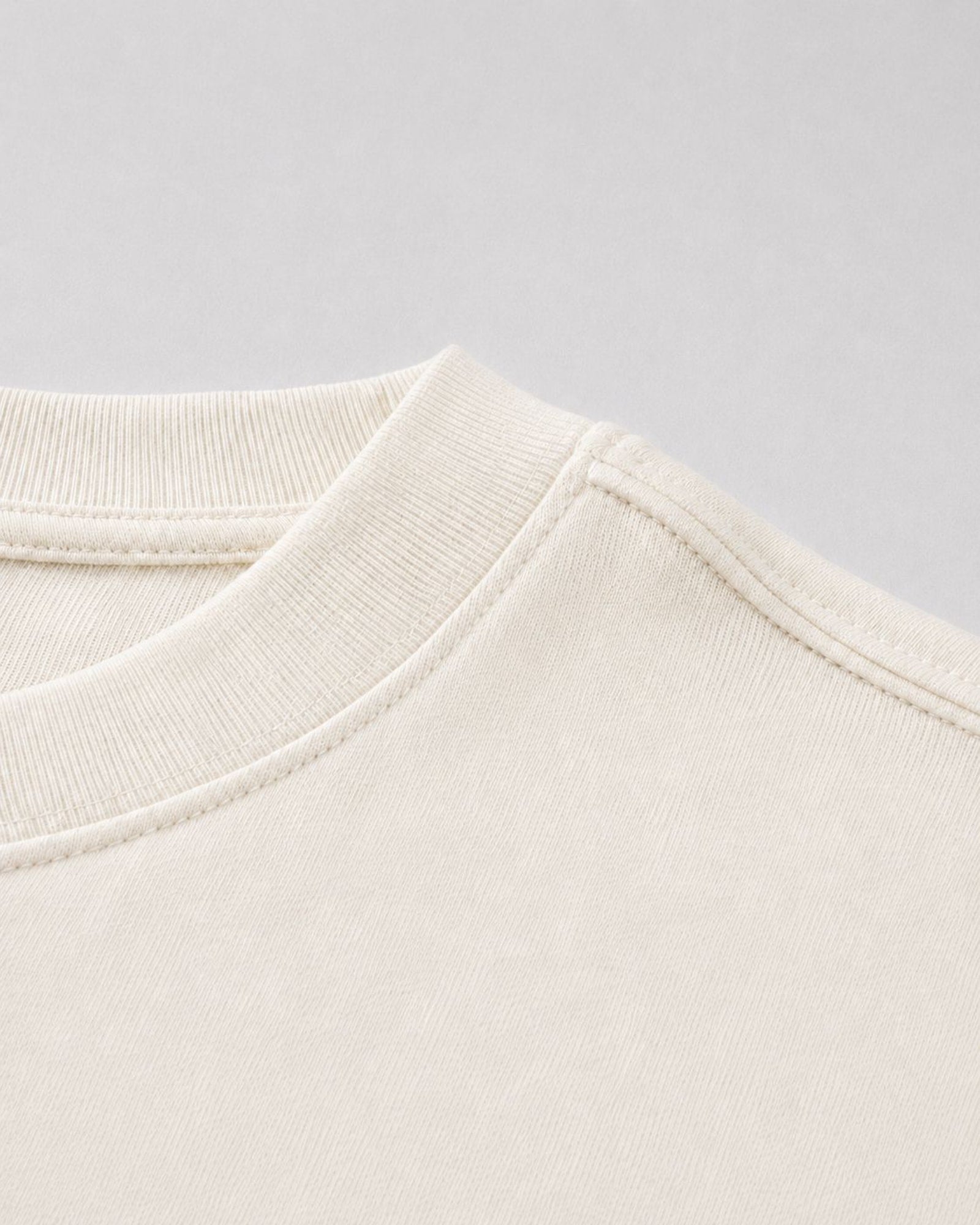 Logo Oversized T-Shirt in Off-White, fabric and construction detail