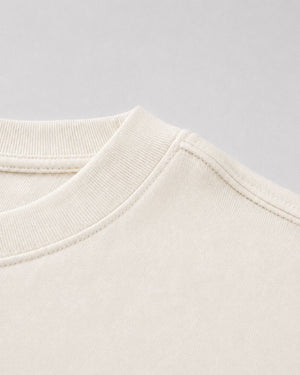 Logo Oversized T-Shirt in Off-White, fabric and construction detail